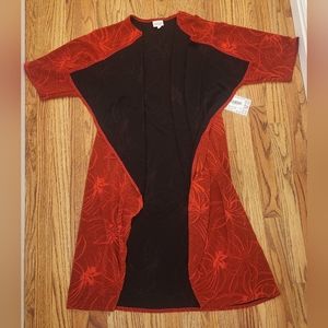 New with tags, Luluroe Shirley, Red, Heather Short Sleeve Small